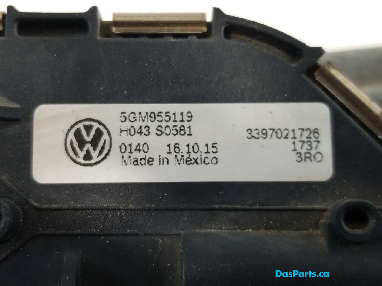 Wiper Assembly Front