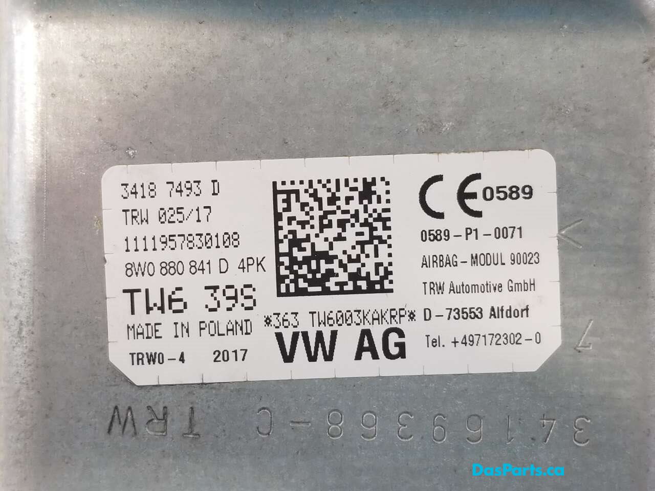 Driver Side Knee Airbag