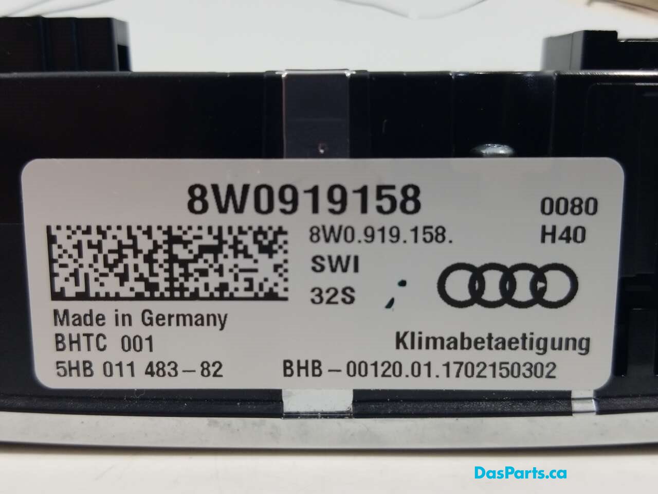 Climate Controller Rear