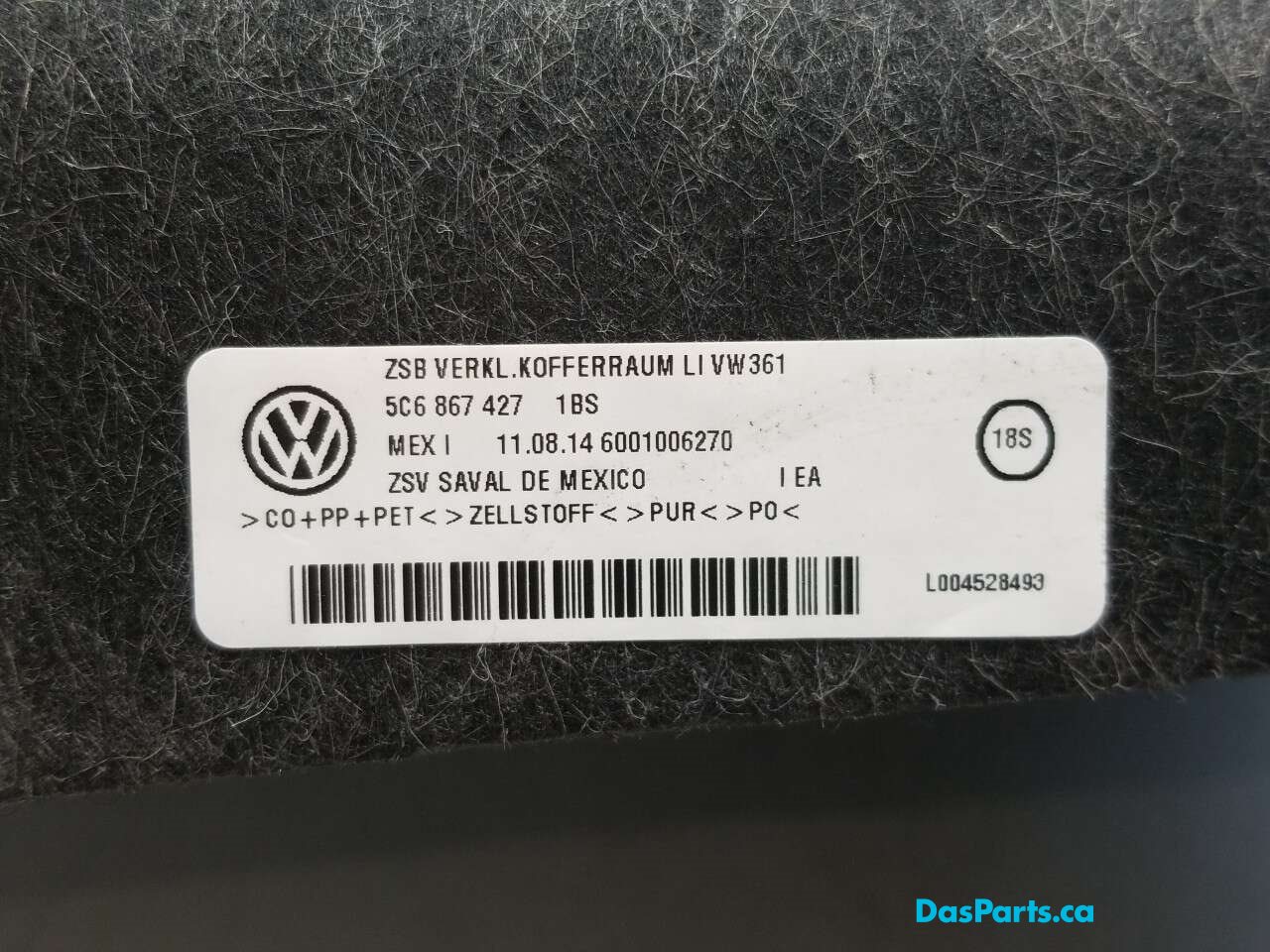 Trunk Carpet Left Side