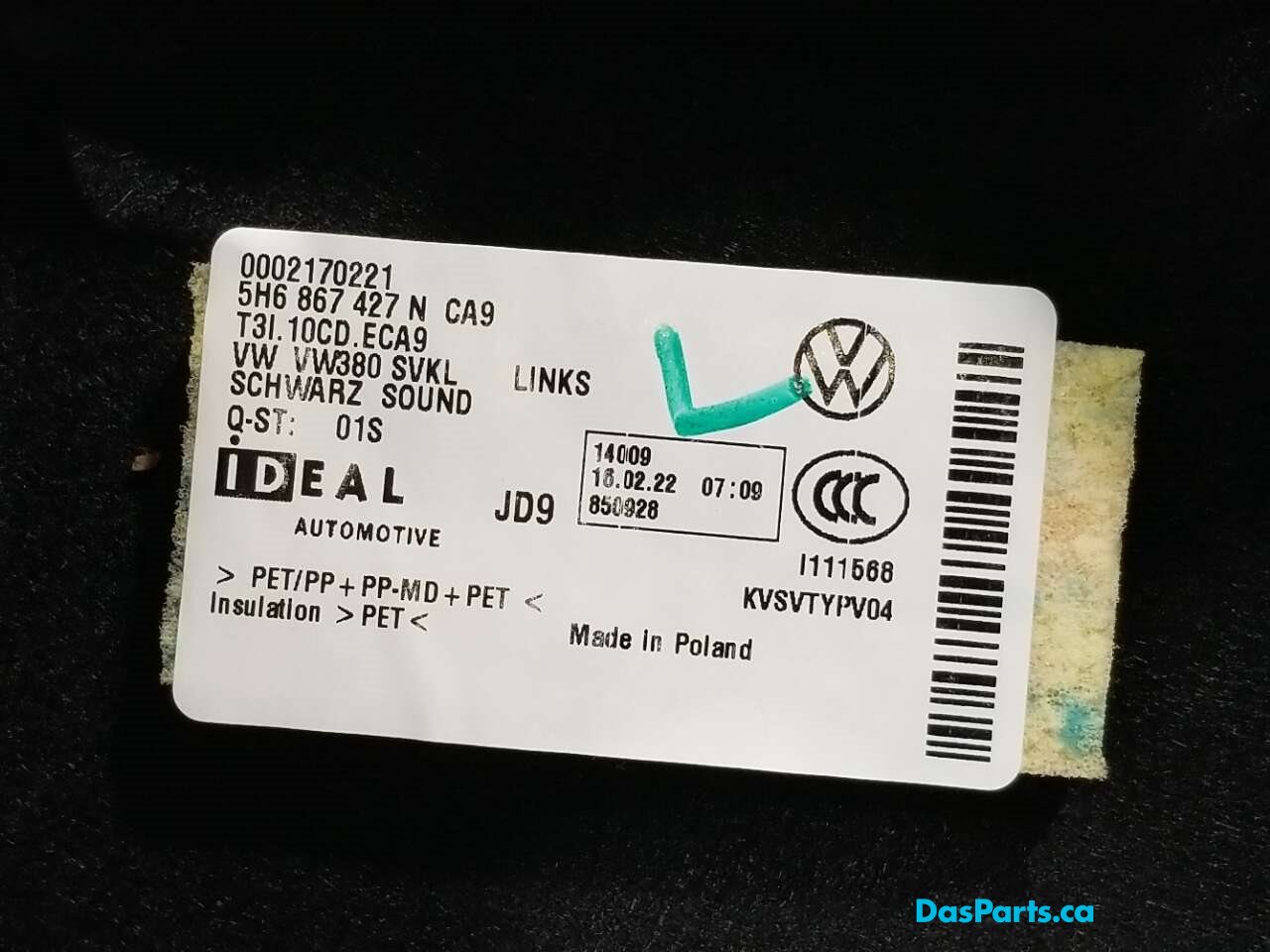 Trunk Carpet Left Side