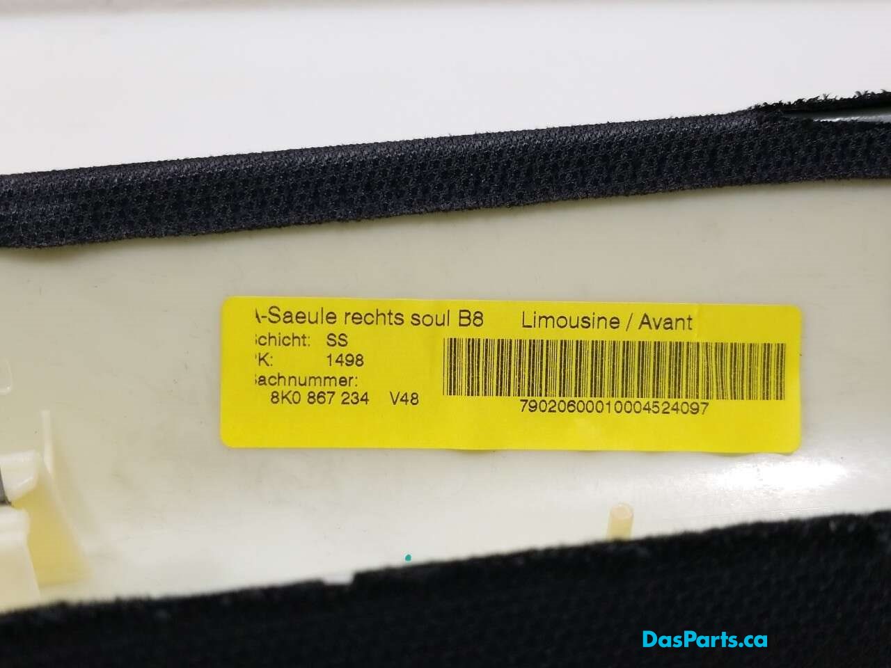 Headliner A-Pillar Trim R