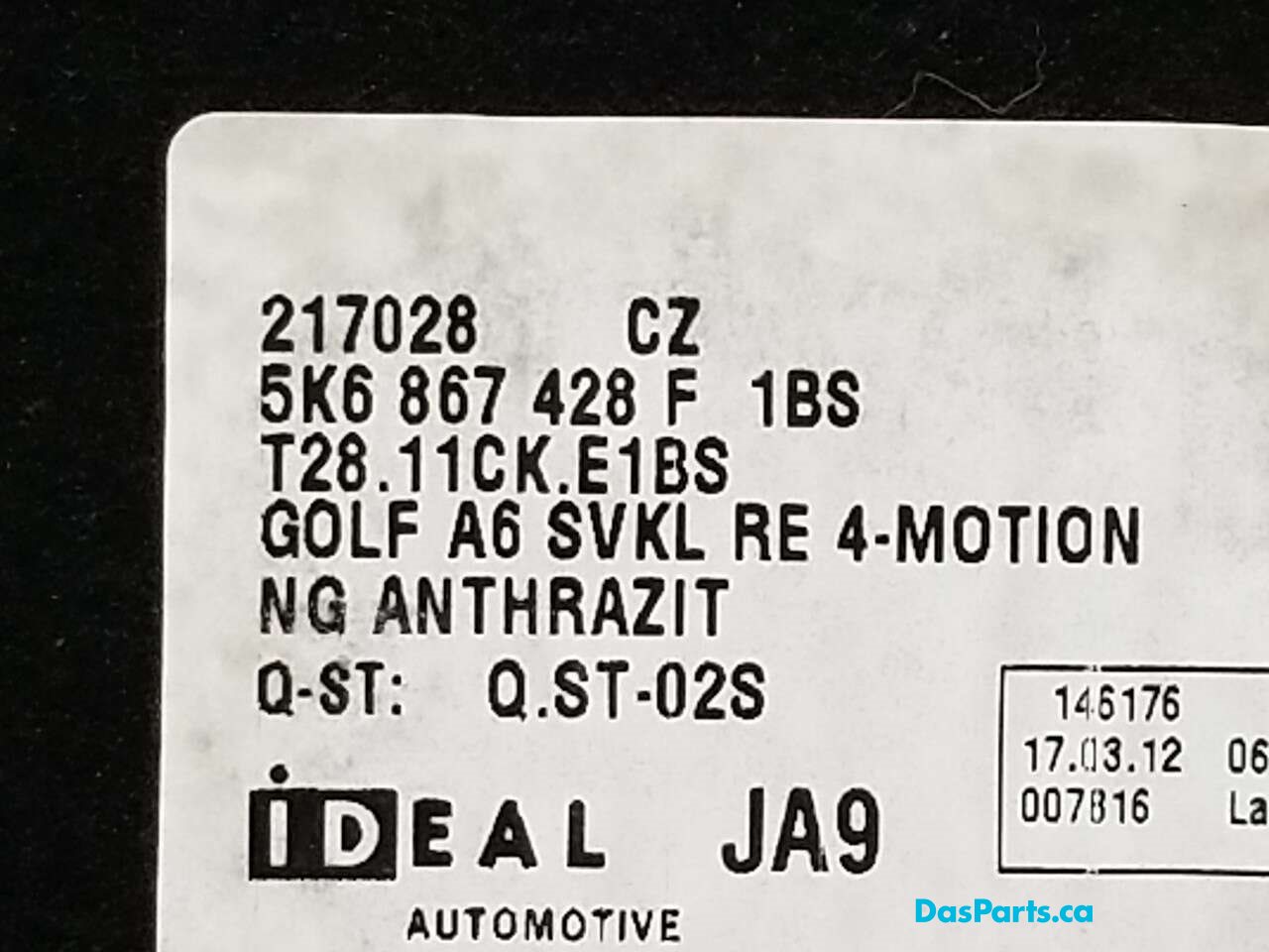 Trunk Carpet Right Side