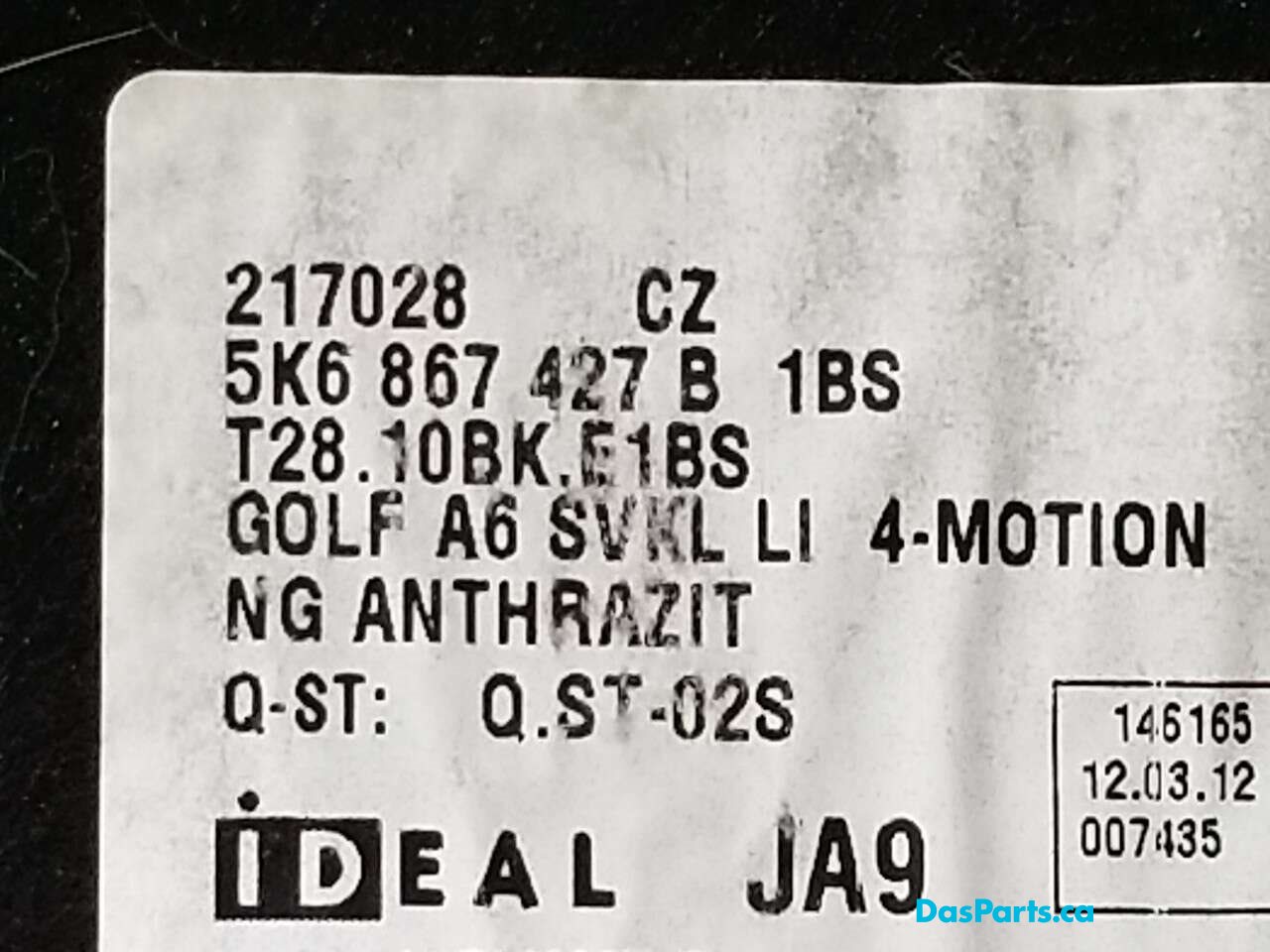 Trunk Carpet Left Side