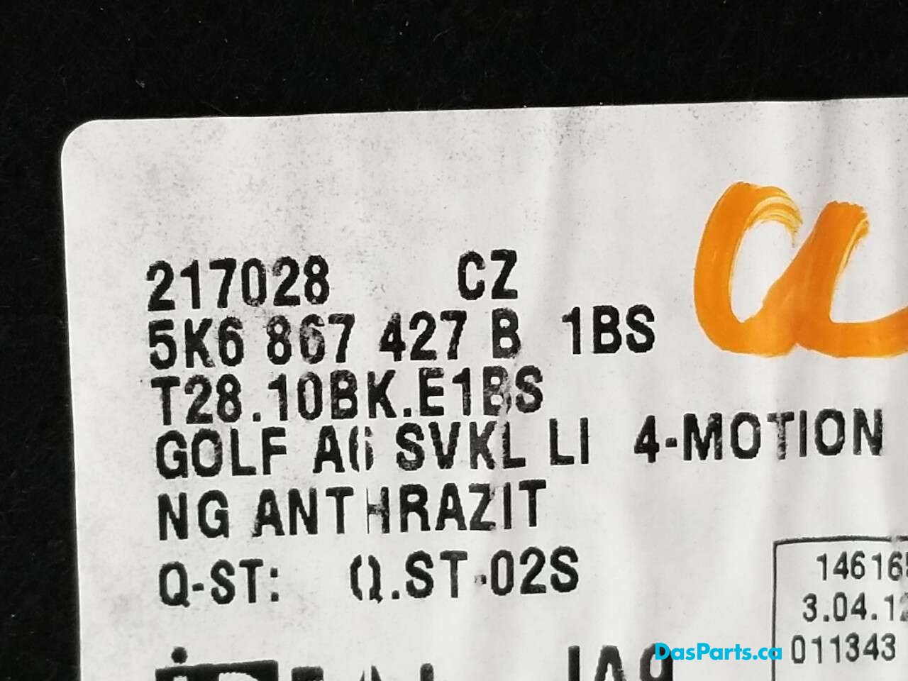 Trunk Carpet Left Side