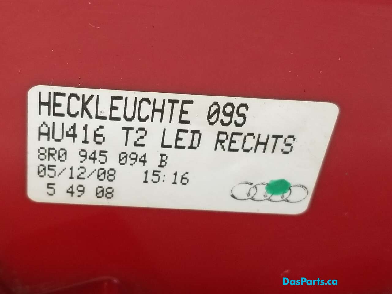 Taillight Outer RR
