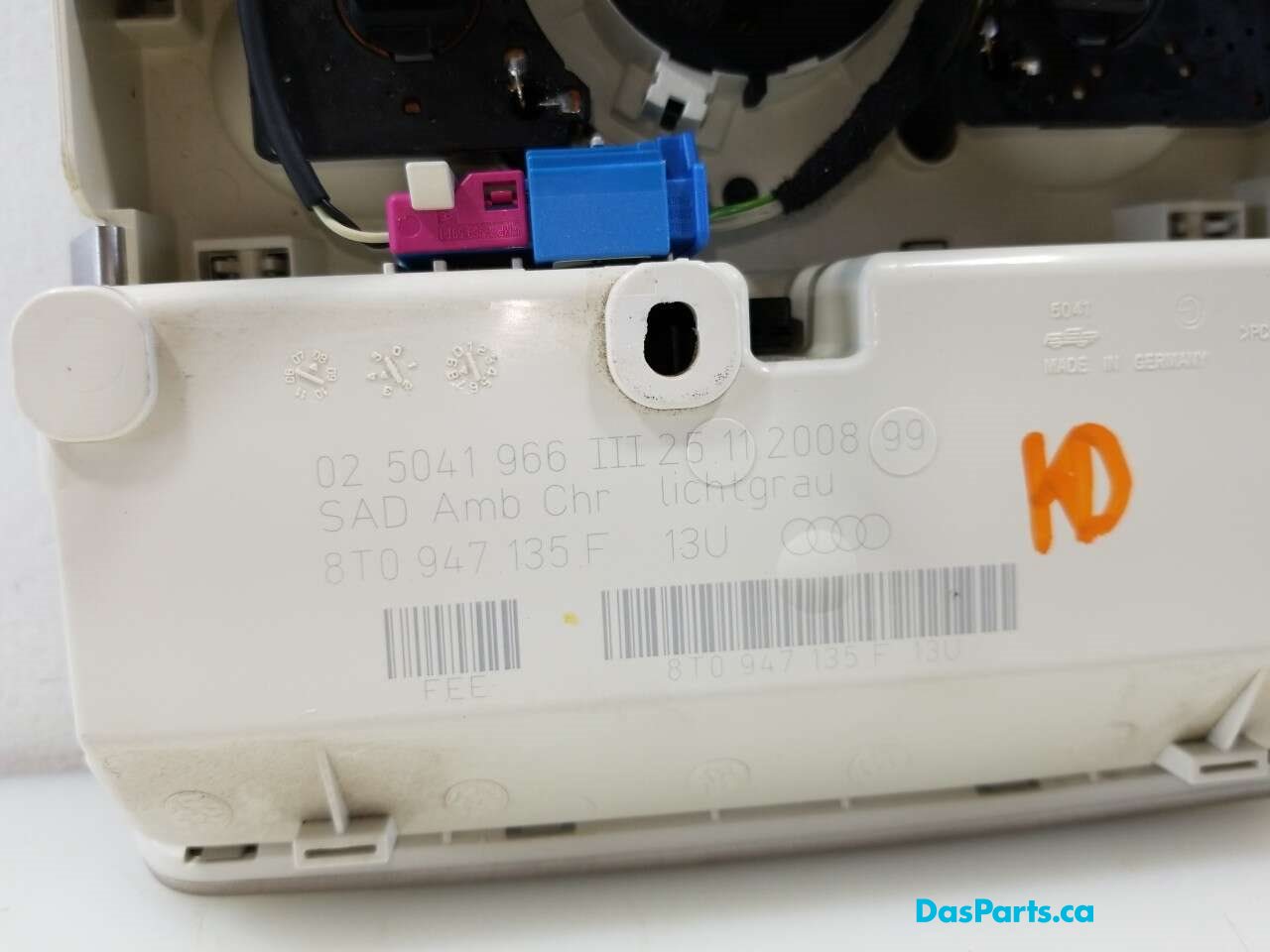 Dome Light Assembly Front