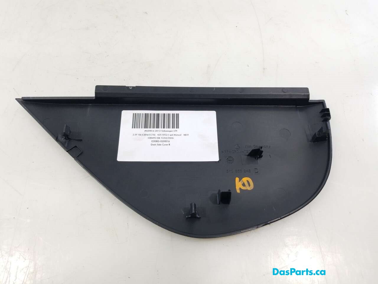Dash Side Cover R