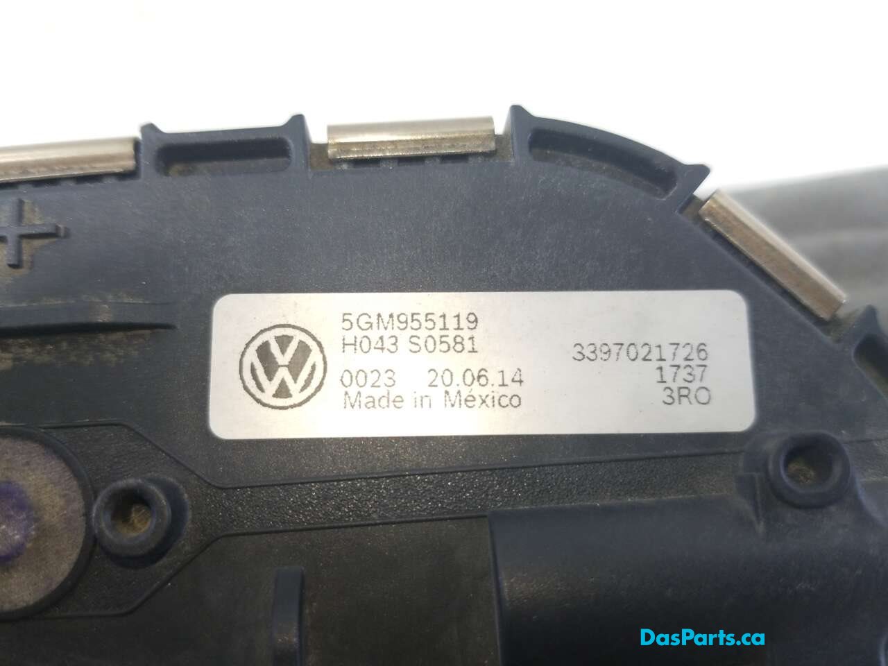 Wiper Assembly Front