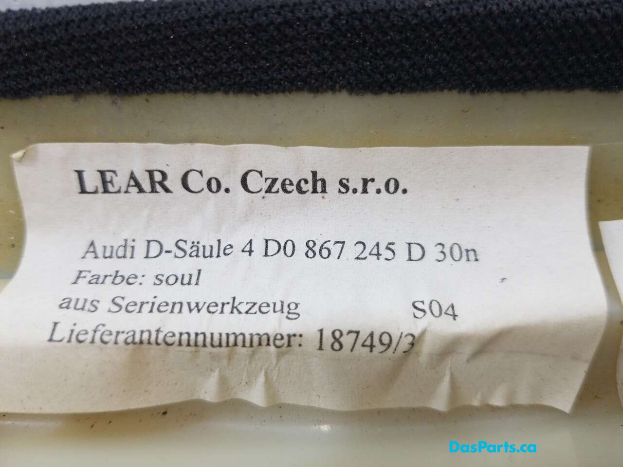 Headliner D-Pillar Trim L2